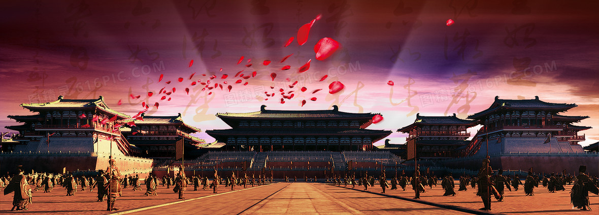 古代建筑场景大片背景