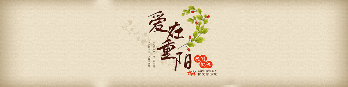 爱在重阳简约背景banner