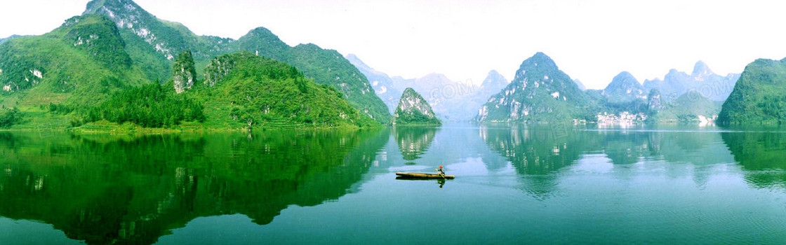 唯美桂林山水海报背景