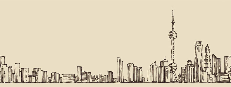 卡通手绘城市背景