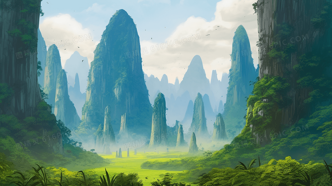 中国风唯美山水风景图片