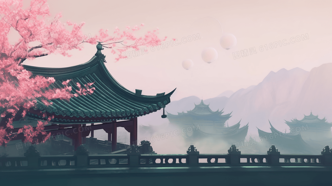 中国风唯美古建筑风景图片