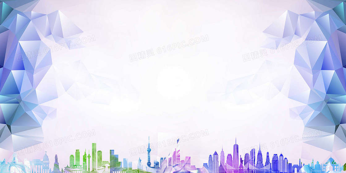 蓝色七桥科技背景