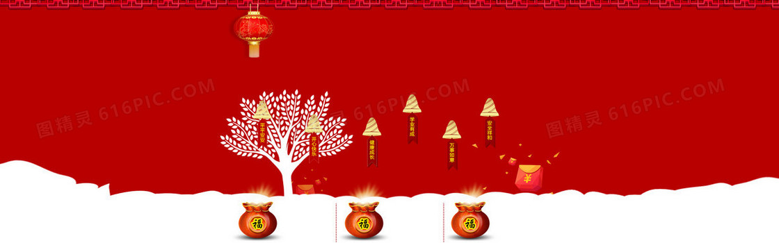 中国风喜庆新年背景banner