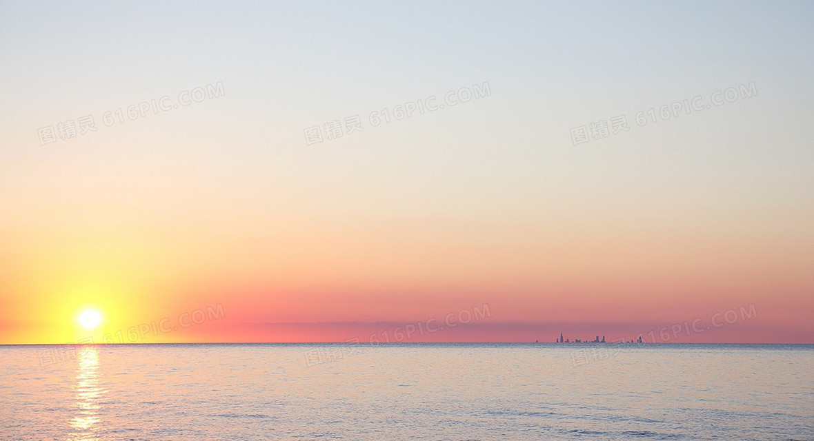 黄昏大海背景