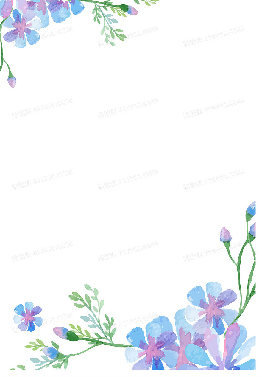 水彩花卉花纹底纹背景模板