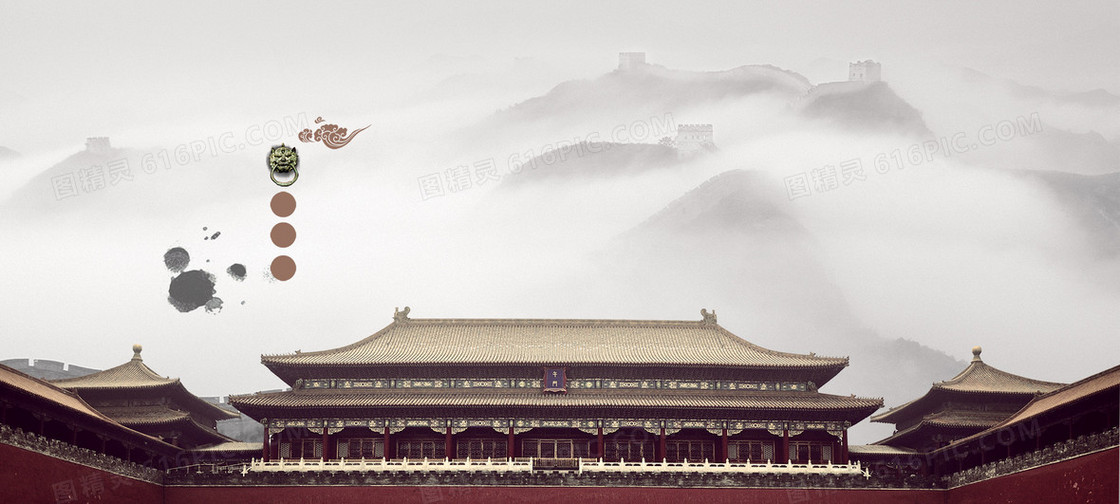 中国风古典建筑背景