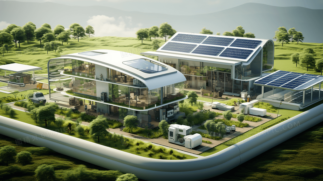 未来智能种植农业自动化科研基地创意图片