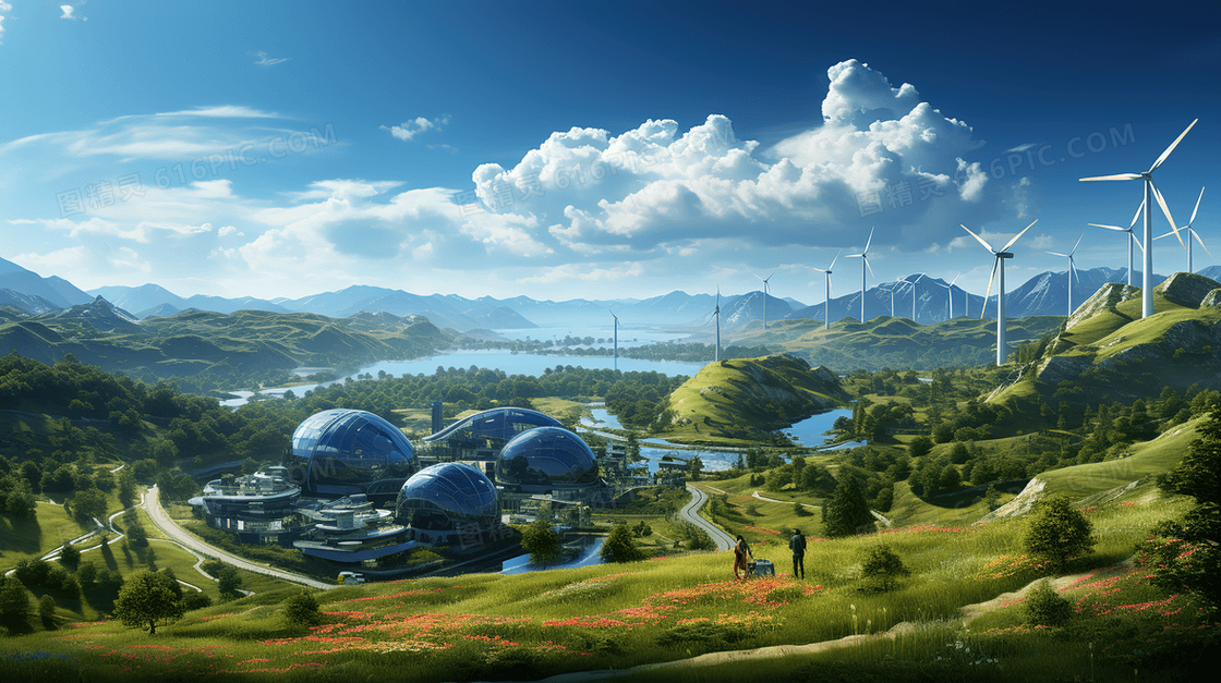 未来科技新能源科研基地创意图片