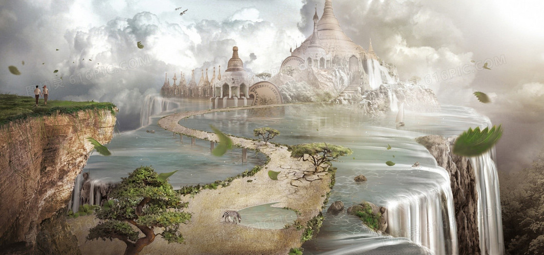 梦幻城堡海报背景图