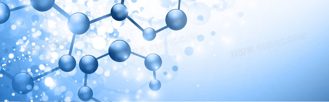 蓝色DNA分子科技背景