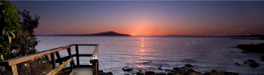 夕阳西下背景