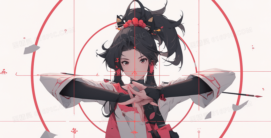 游戏漫画人物忍者武士形象特写创意插画