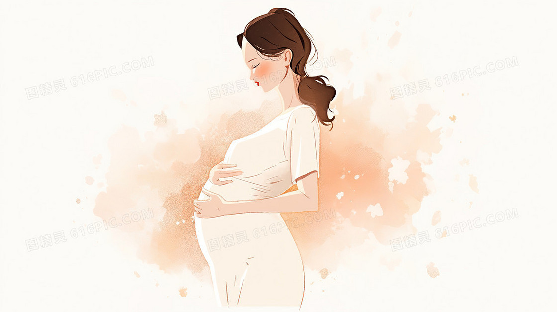 关注怀孕妇女健康概念插画