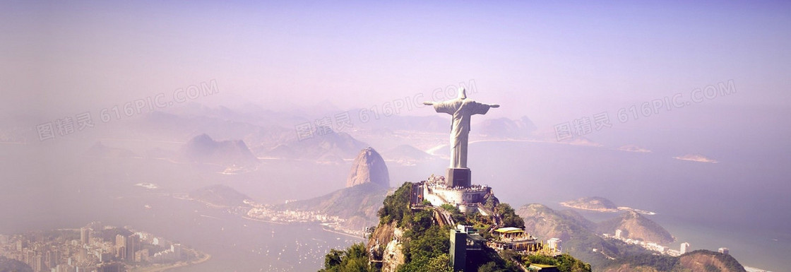 巴西耶稣雕像背景