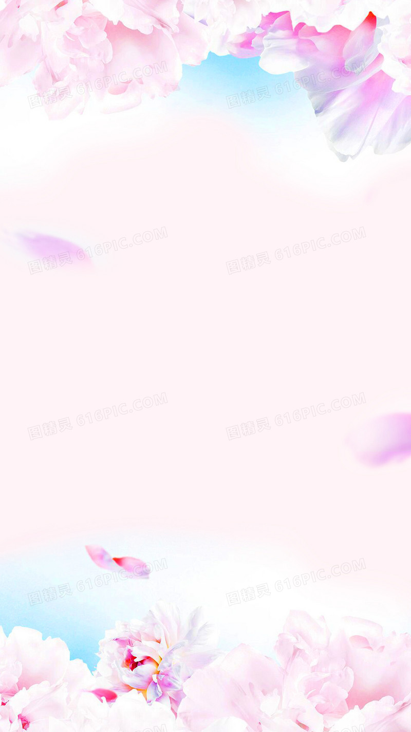 淡粉色花朵浪漫背景素材