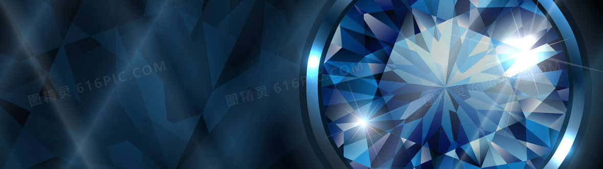 大气奢华钻石珠宝背景banner