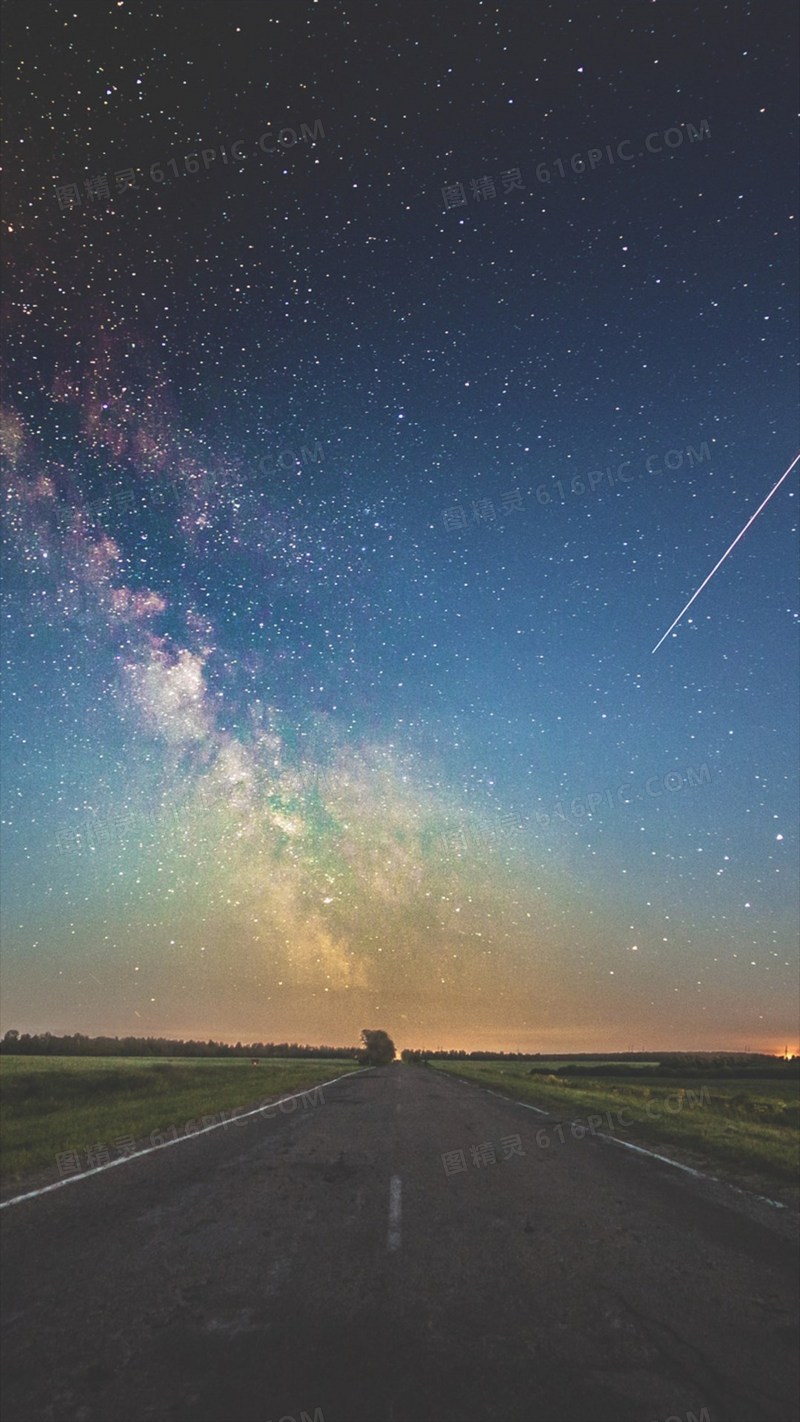 夜景星空公路H5背景