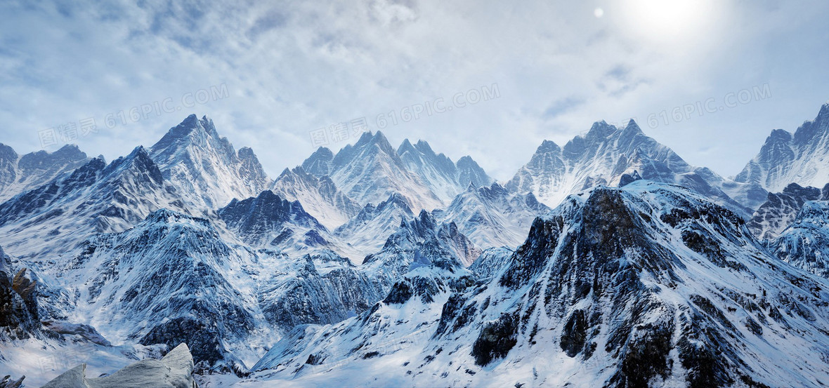 大气雪山背景