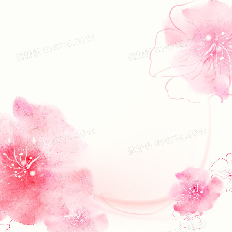 手绘花朵主图