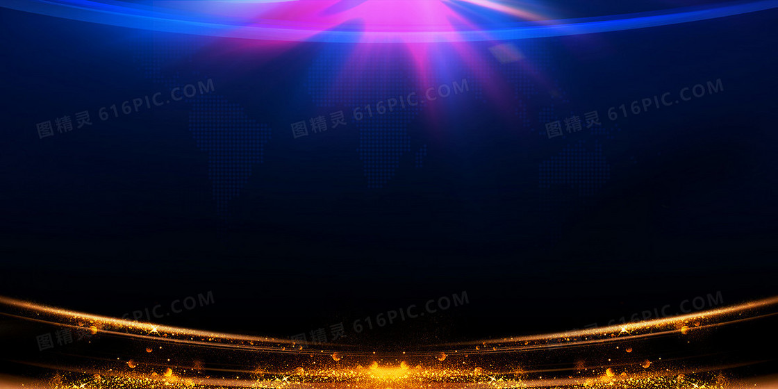 蓝色时尚商务年会背景素材
