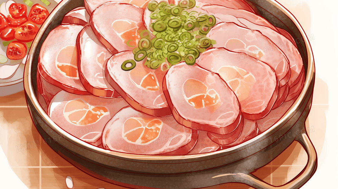 牛肉美食美味插画