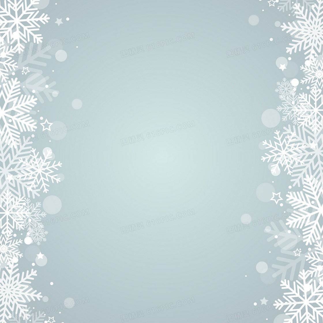 冬天雪花花纹背景矢量图片