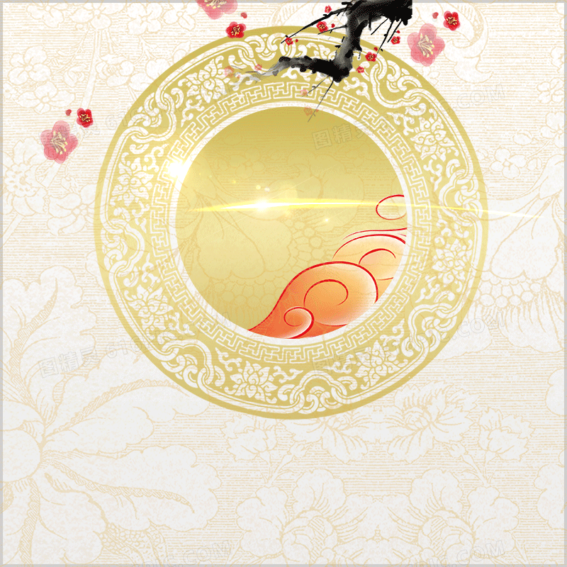春节传统花纹主图