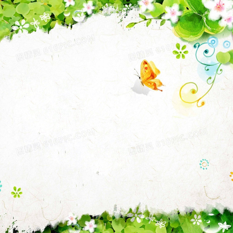 蝴蝶花边边框背景图