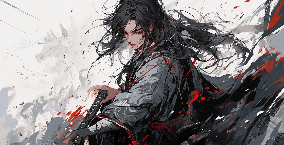 历史小说武侠人物插画