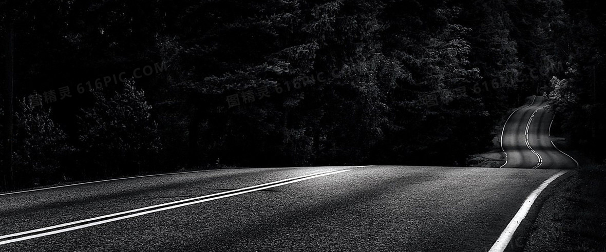 夜晚道路背景