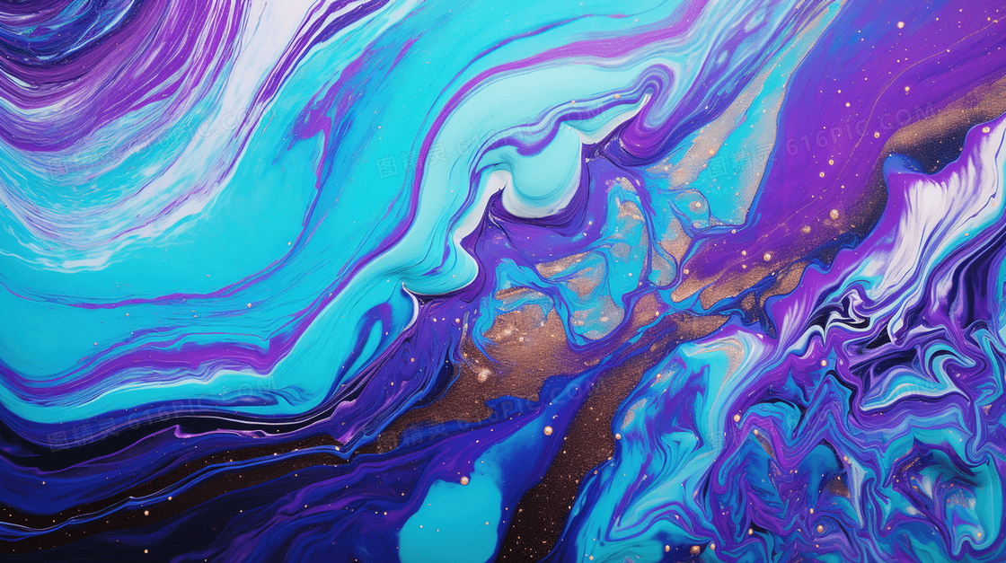 丙烯浇注液体抽象插画