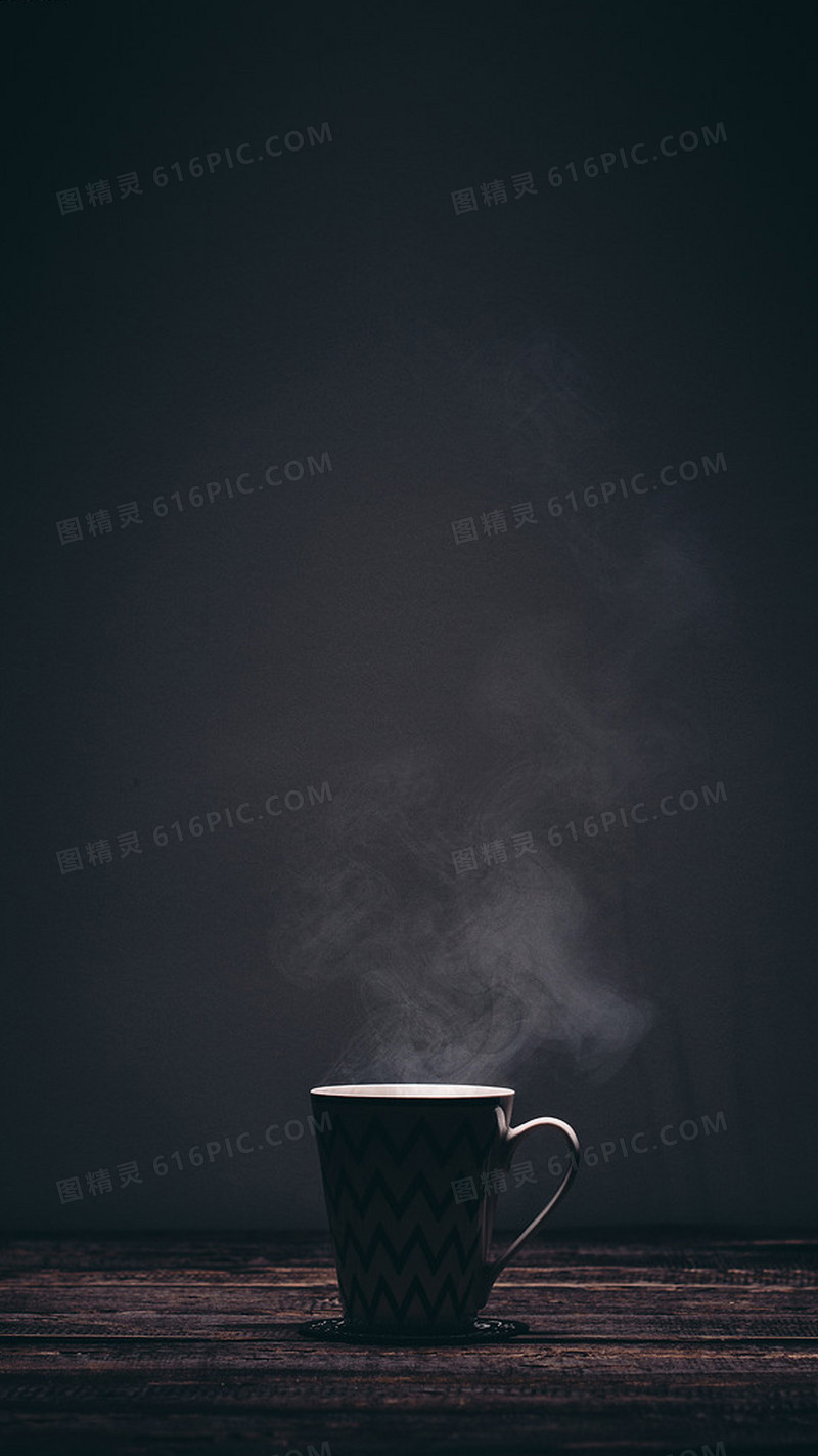 一杯热咖啡背景素材H5背景