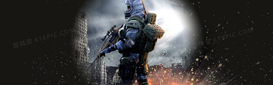 游戏战争类海报背景素材