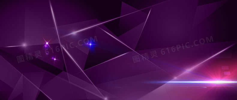 紫色炫酷几何立体块详情页海报背景