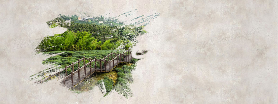 春茶春季上新复古banner