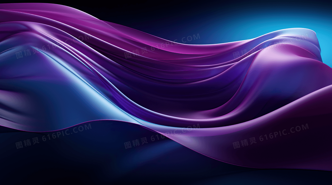 渐变线条科技人工智能插画