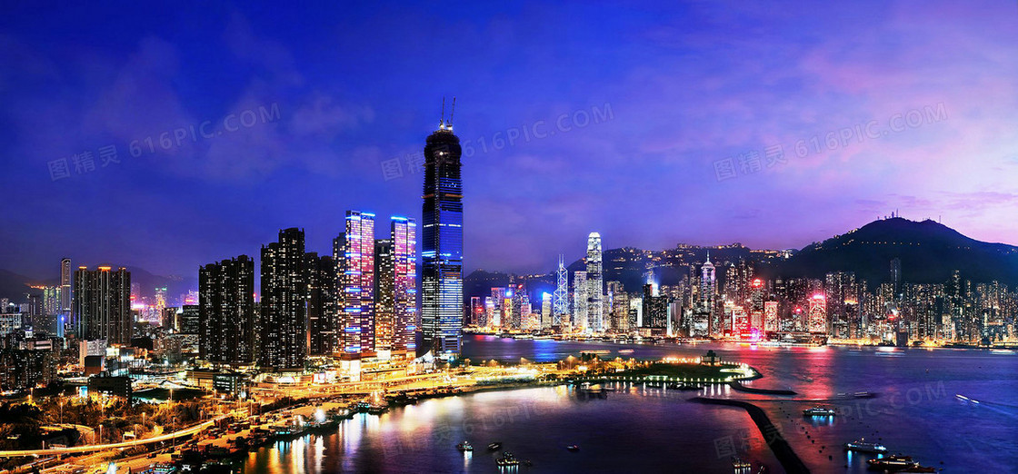 璀璨城市夜景背景banner