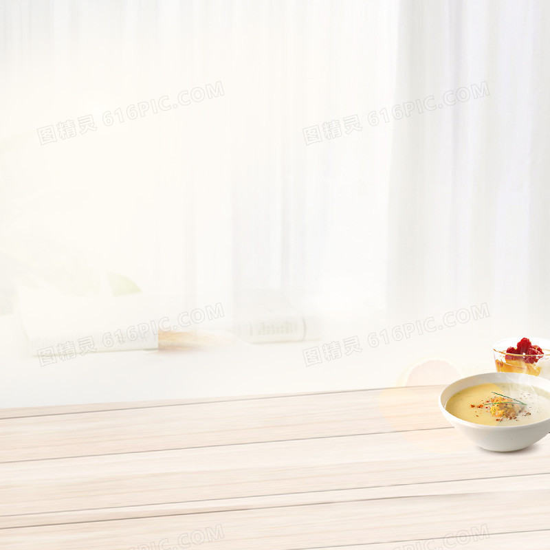家居木桌餐具摆件PSD分层主图背景素材