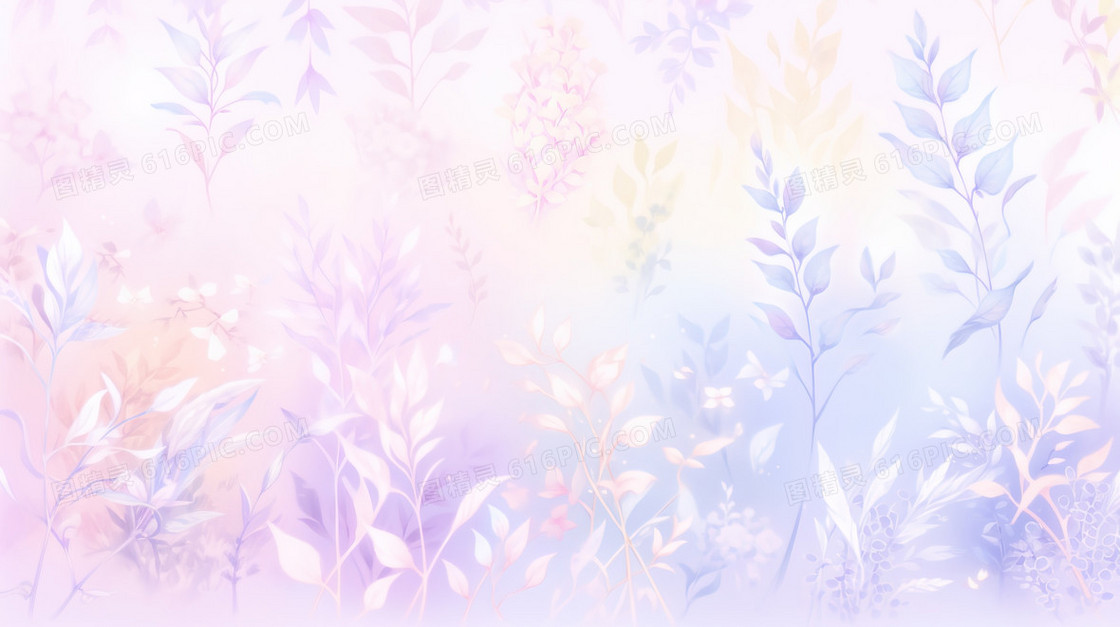蓝紫色鲜花花束装饰插画