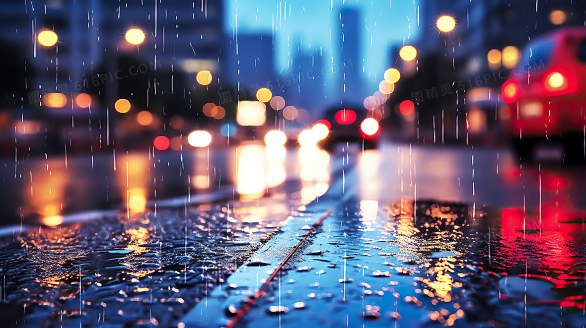 雨天朦胧感水雾场景下雨图片