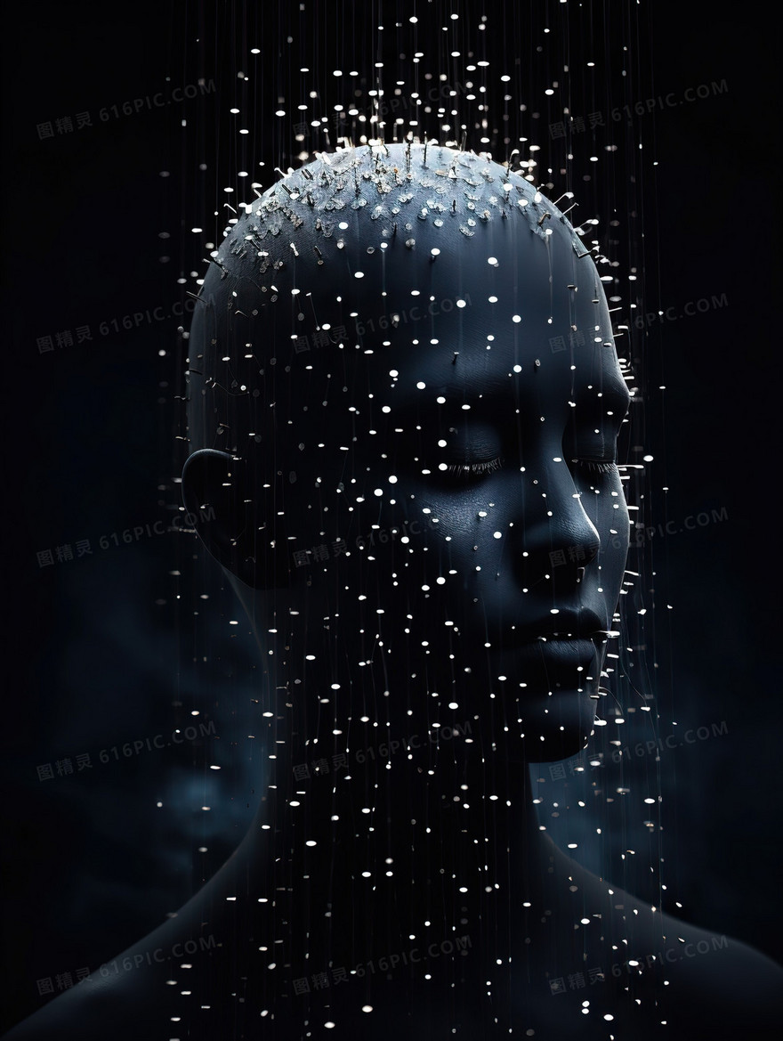 黑色科技粒子科技未来人工智能插画