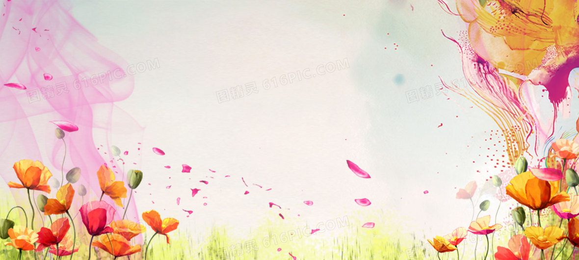 油画花背景图片下载 免费高清油画花背景设计素材 图精灵
