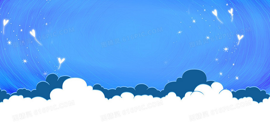 蓝色卡通浪花背景