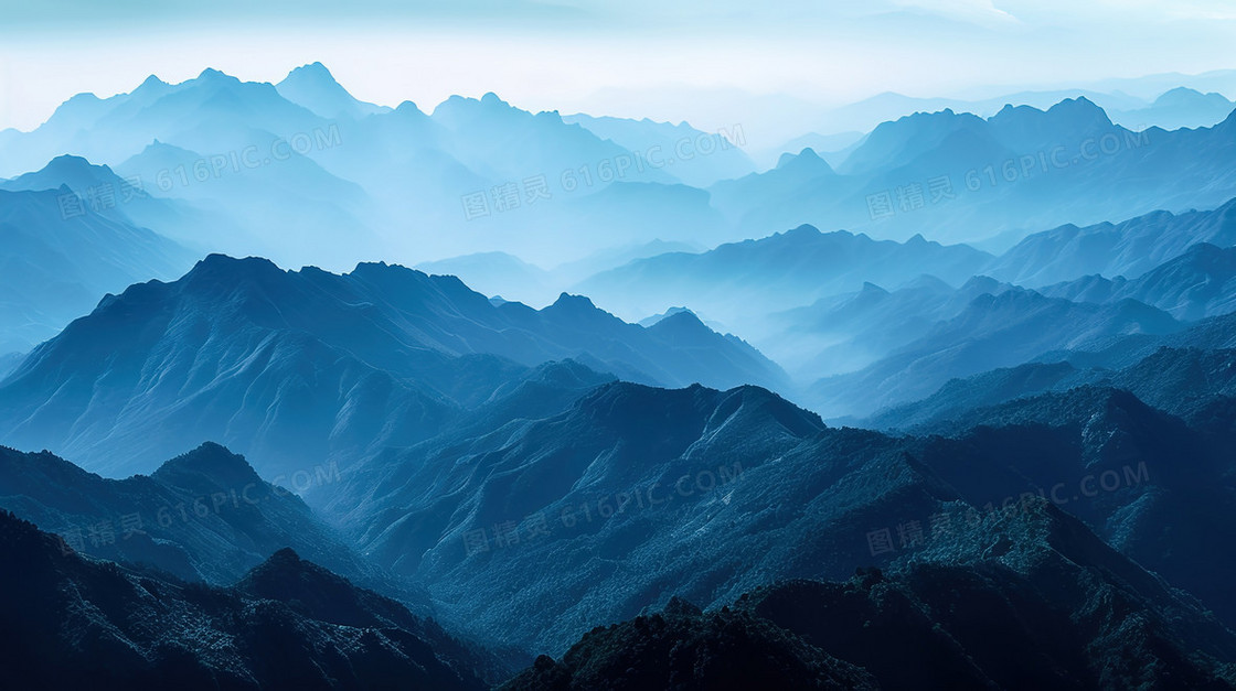 祖国的连绵山脉风景图片