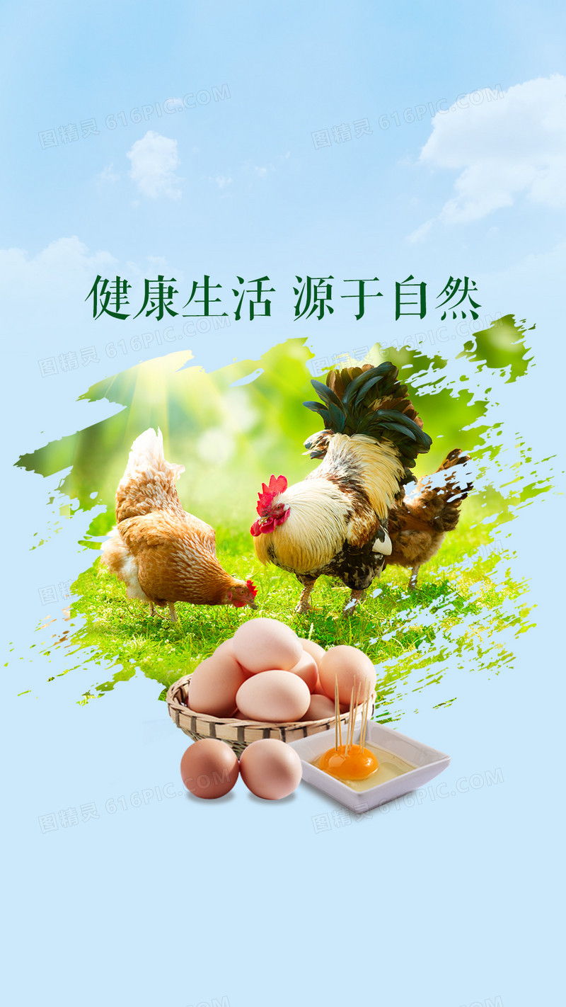 鸡蛋农副产品手机APP海报