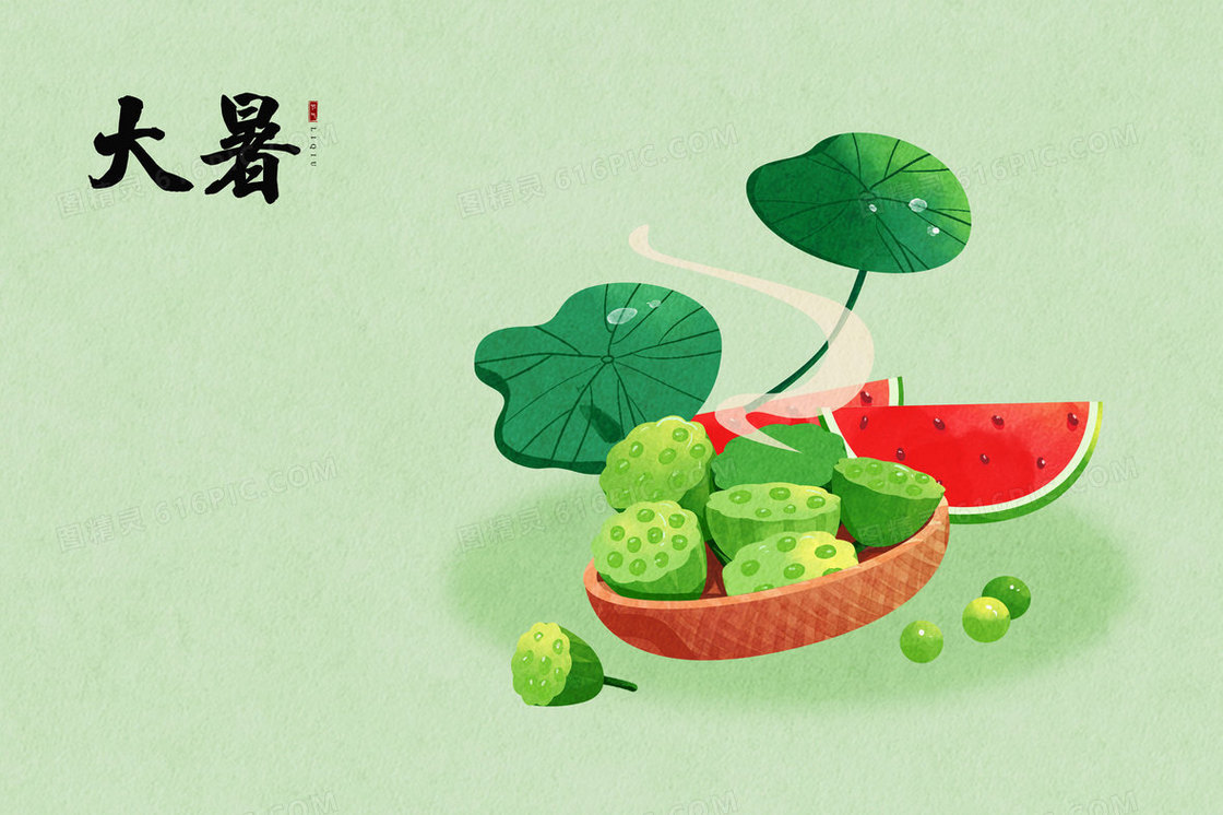 二十四节气之大暑插画