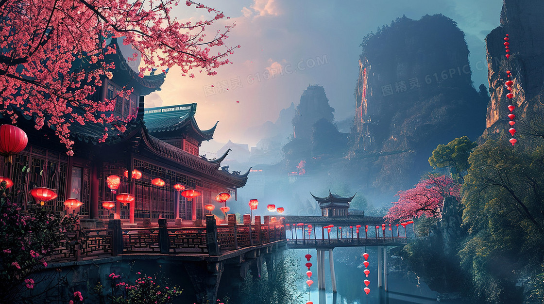 春节过年祖国壮丽山河