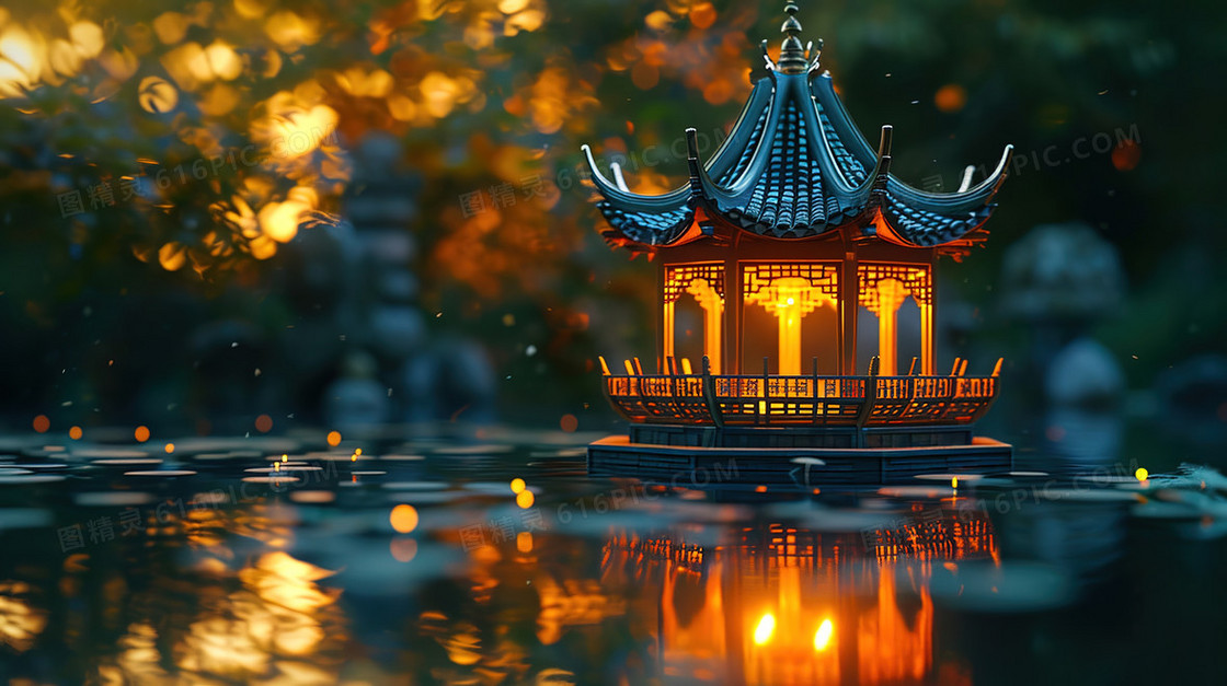 中国风建筑景观模型图片