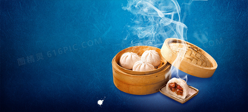 肉包蒸笼背景
